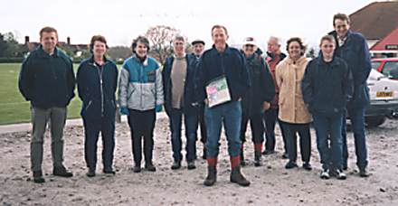 Photograph of the Walkers as they set off