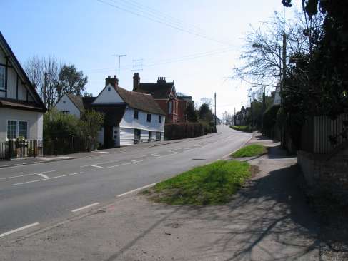 A414 through Danbury - empty of vehicles