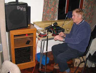 Dave Bolwell incharge of the sound system