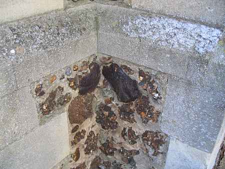 Bomb fragraments in the Church